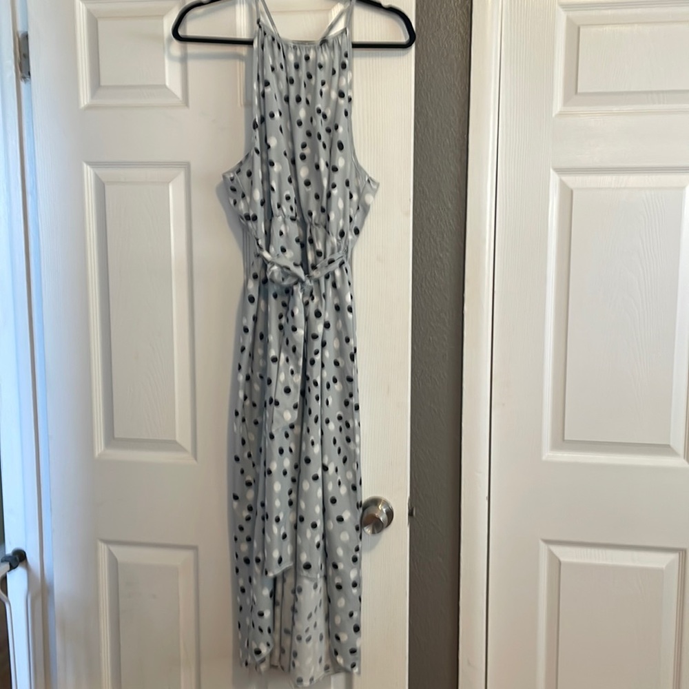 Hi-low halter dress